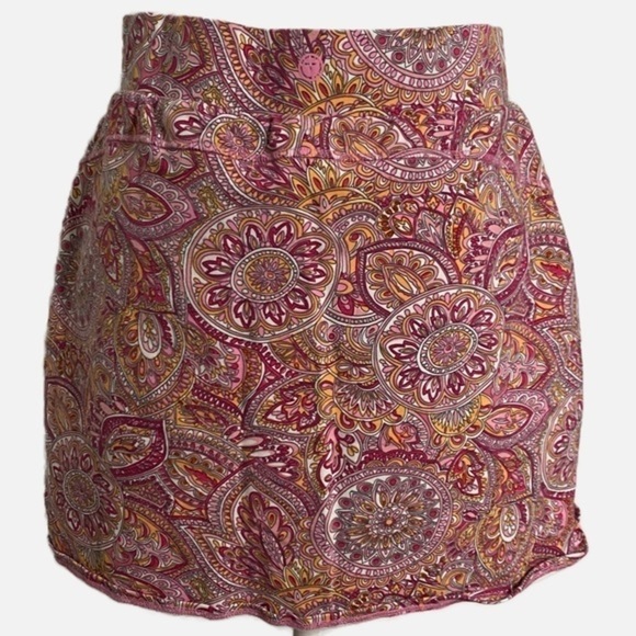 Talbots Everyday‎ Stretch Skort Skirt Shorts Pockets- Medallion - Picture 2 of 14